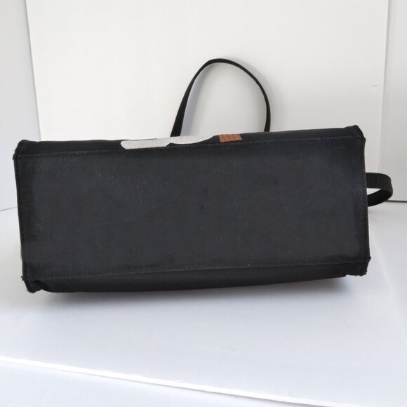 Vintage Holiday Embroidered Snow Couple Under Beaded Palm Tree Shoulder Bag - Picture 4 of 9